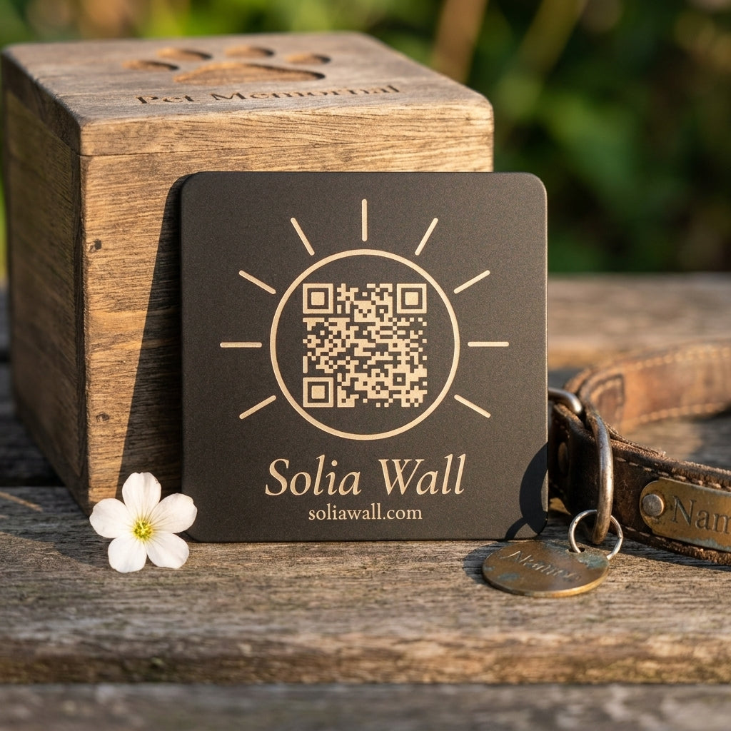 The Solia Wall plaque — on pet collar